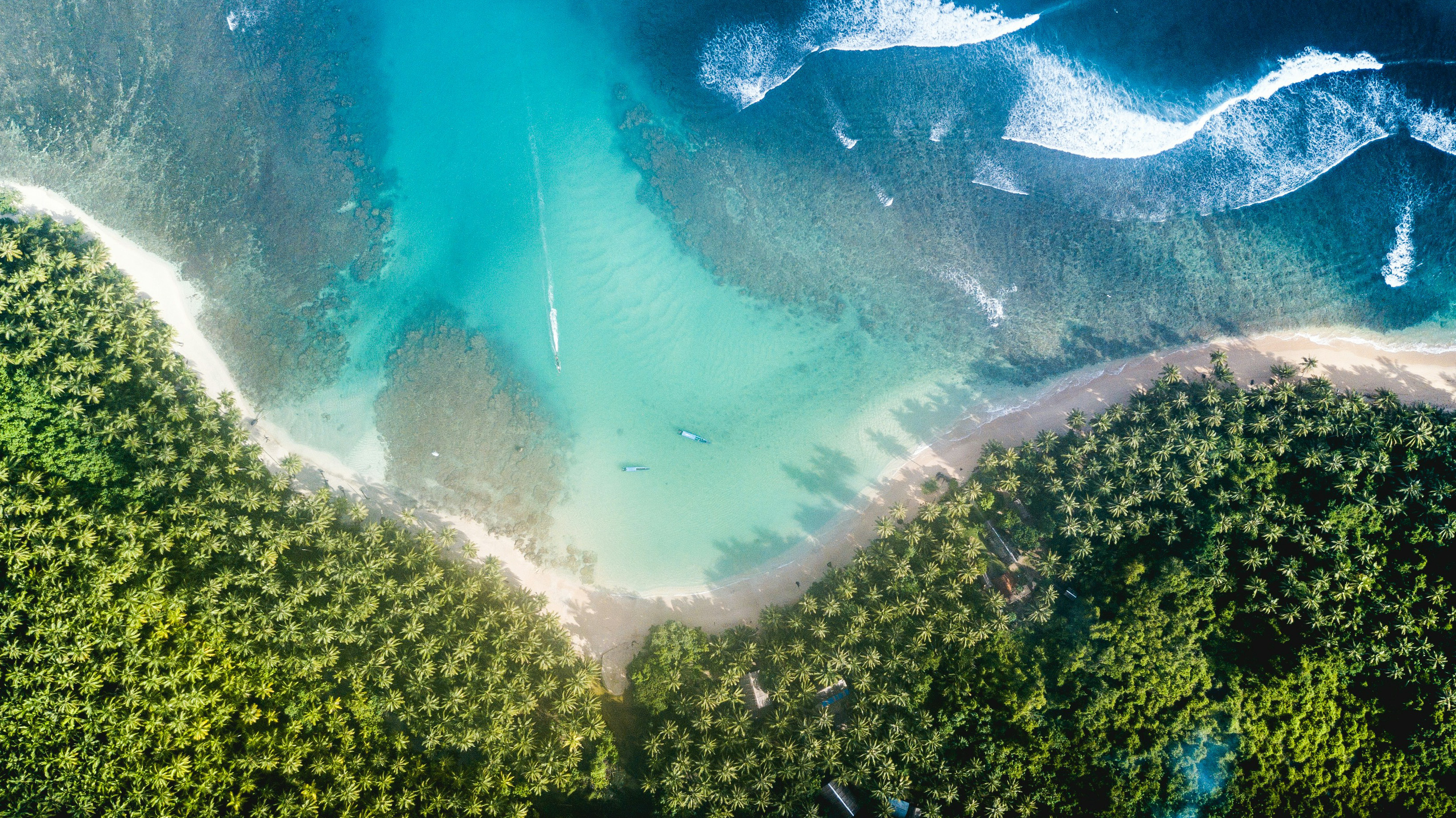 Aerial view of Dominican Republic coastline