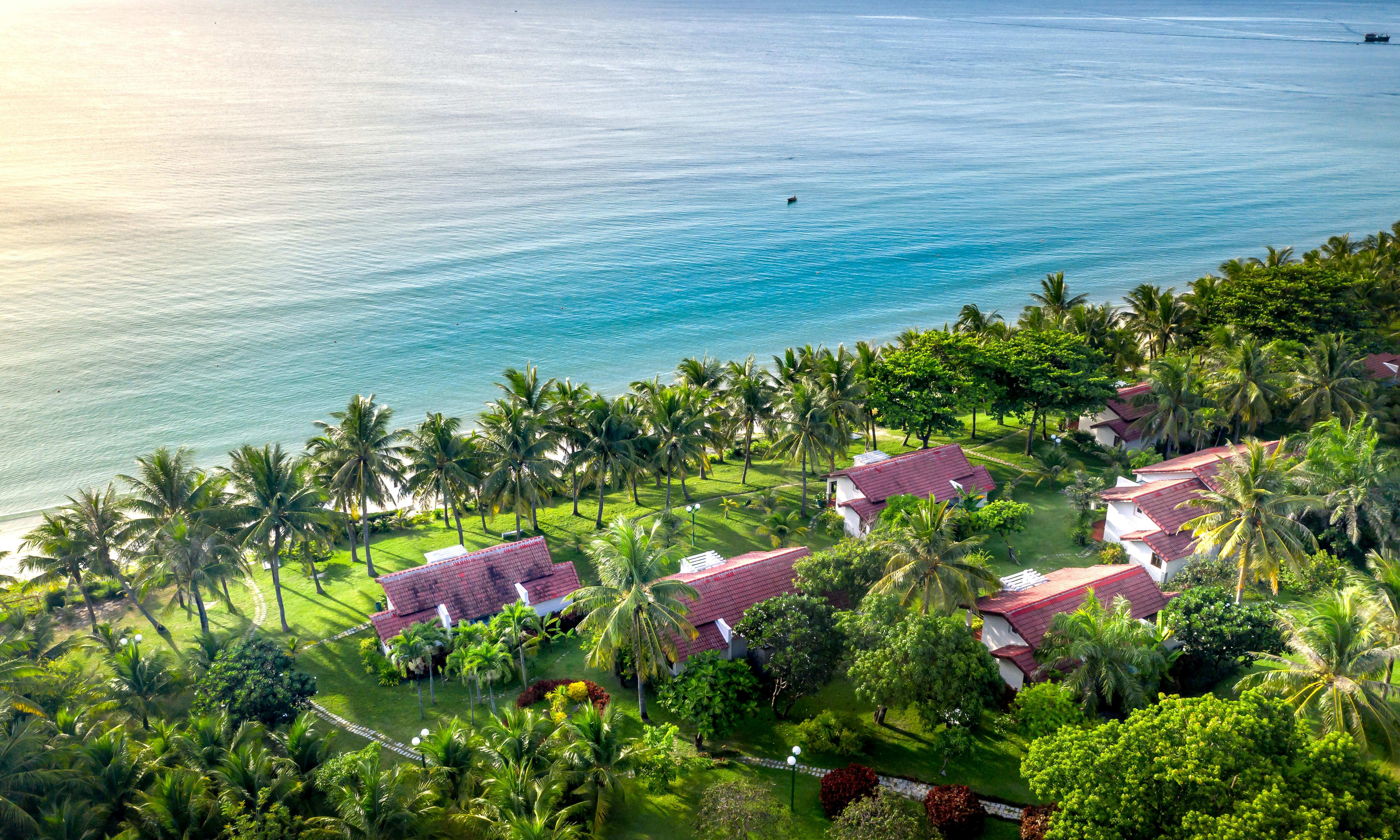 Beachfront villas